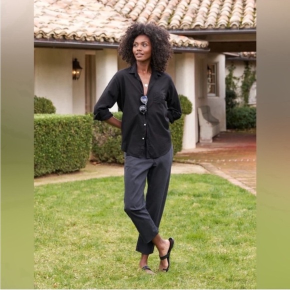 Frank & Eileen • Dark Grey Chino Wicklow Trousers Raw Hem - Picture 2 of 9